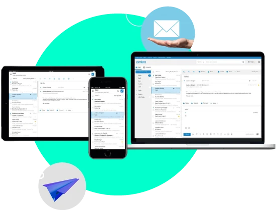 Zimbra em notebook, tablet e celular